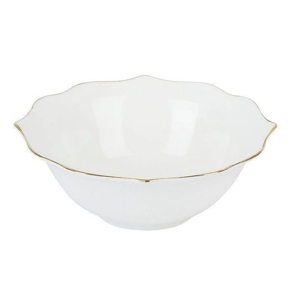 Салатник 15см 400мл фарфор Belle отводка золотом (24)