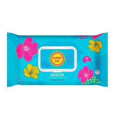 Влажные салфетки SUNNY DAY освежающие 100шт (8)
