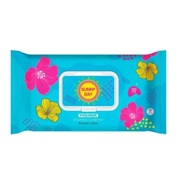 Влажные салфетки SUNNY DAY освежающие 100шт (8)