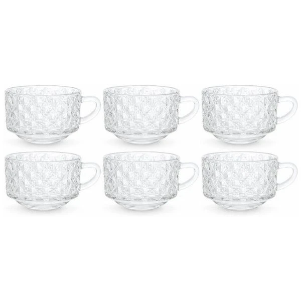 Чашки чайные набор 6шт 250мл 9*7см стекло (12)