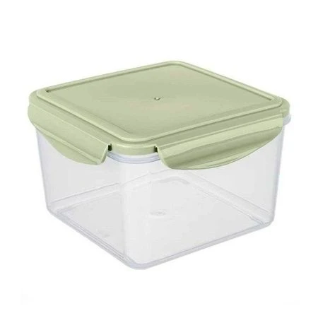 Контейнер пищевой 1,6л 160*160*104мм пластик СВЧ SMART LOCK герметичный зеленый (12)