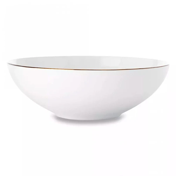Тарелка глубокая 700мл 19см фарфор КАШЕМИР ГОЛД белая с золотистым кантом суповая MW583-EF0112 (24)