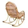 Кресло-качалка Элит с ротангом 0,99*0,58*1,27см металл бежевое, подушка Лен (max нагр. 160кг)