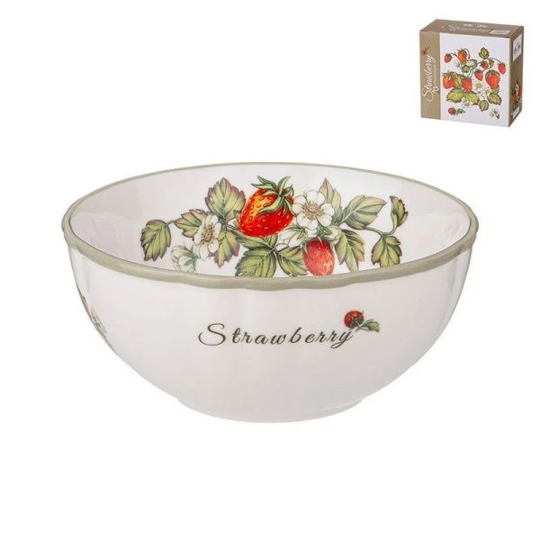 Салатник 15*7см 700мл фарфор STRAWBERRY (18)