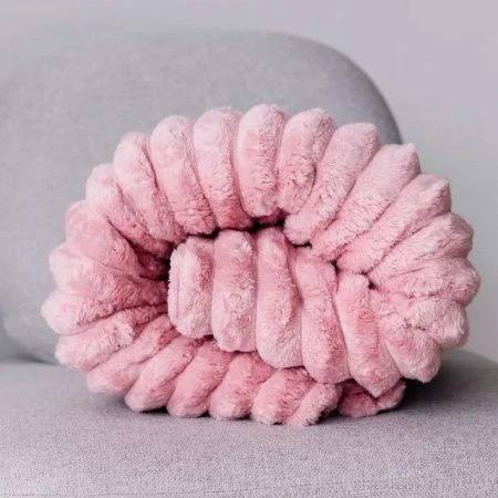 Плед 150*200см велсофт 300GSM полоска 2,5мм розовая пудра JC-17902 (12)