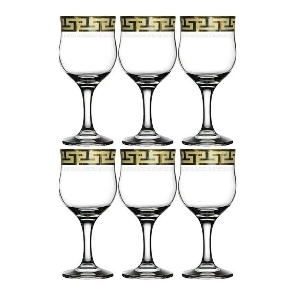 Бокалы набор 6шт 240мл стекло ГРЕЧЕСКИЙ УЗОР GE03-163/S/Z/6 (4)