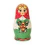 Матрешка 5-ти кукольная дерево Незабудка красный платок h13,5см, d 8-6см (1)