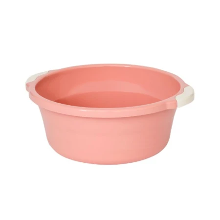 Таз 20л пластик ВОЛНА миндальный круглый (25)