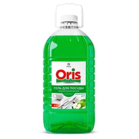 Средство для мытья посуды ORIS зелёное яблоко ПЭТ (канистра 5л) 126147