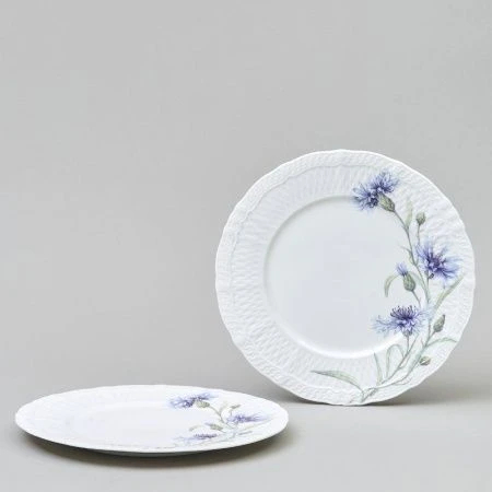 Тарелки мелкие набор 2шт 20,5см фарфор ВАСИЛЬКИ десертные (24)