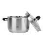 Кастрюля 3,9л h12,5см нерж.сталь НИКА стекл.крышка-дуршлаг 20см капс..индукц.дно LR02-907 (4)