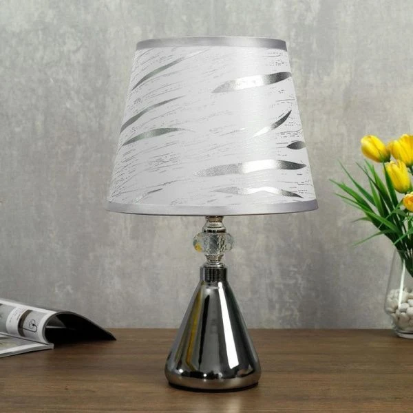Лампа настольная с абажуром хром 20*20*35см 58082/1