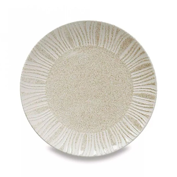 Тарелка мелкая 27,5см фарфор Solaris бежевая в крапинку Линии обеденная MW602-AX0309 (24)