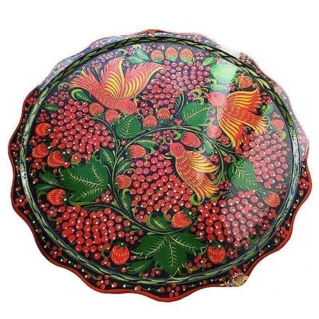 Поднос 40*0,5см дерево большой с хохломской росписью (1)