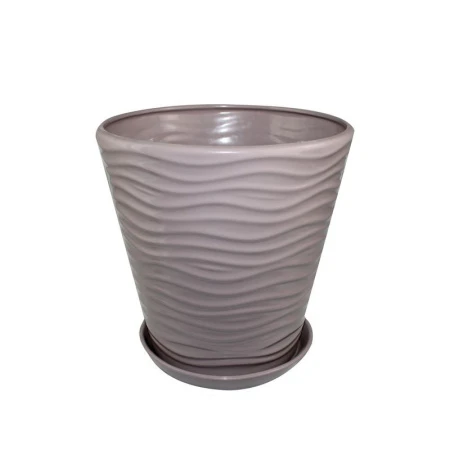 яяяГоршок цветочный керамика Новая волна №3 5,5л глянец аметист (2)