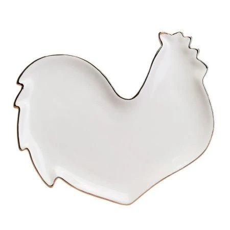 Блюдо сервировочное 14,6*12,3*1,9см фарфор (72)