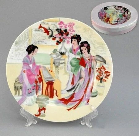 яяяТарелка декоративная настенная 20см ЯПОНСКИЙ КОЛОРИТ подар.уп. 515436 (48)