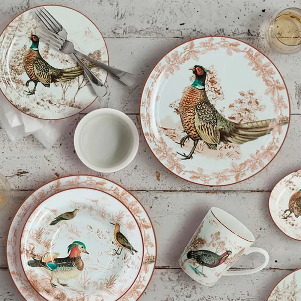 Тарелка глубокая 500мл 22см керамика ОХОТА белая суповая подар.уп. IM1531-F-A3461