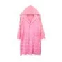 Халат пештемаль 100% хлопок с капюшоном SULTAN XL розовый