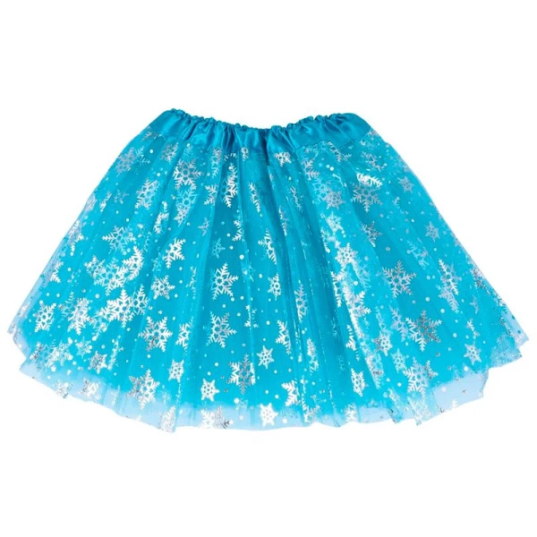 Юбка карнавальная h32см d50см текстиль голубая R12-1083С/JC-16955 (120)