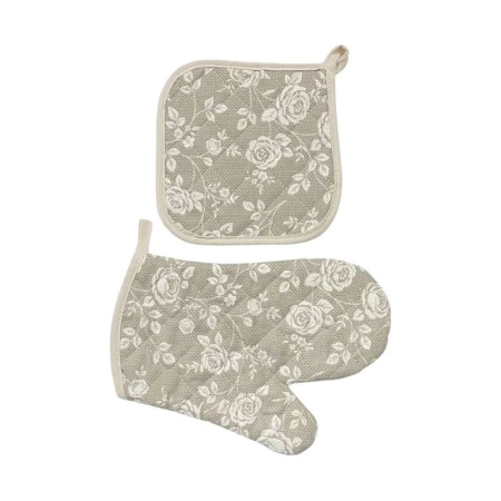 Кухонный набор 2пр (прихватка, рукавица) рогожка РЕВЕРАНС БЕЖЕВЫЙ LeSonnet арт. 23 Кухонный набор 2пр (прихватка, рукавица) рогожка РЕВЕРАНС БЕЖЕВЫЙ LeSonnet арт. 23