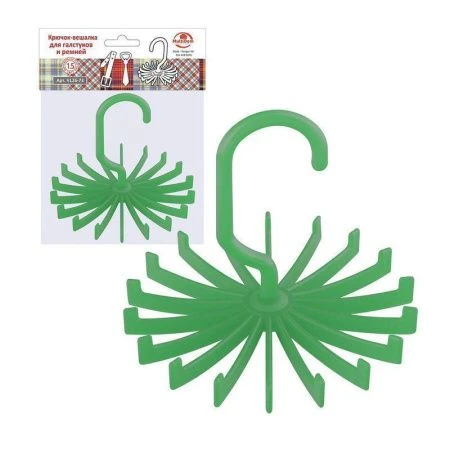 Вешалка для галстуков и ремней на крючке 13,5*11см пластик (12/144)