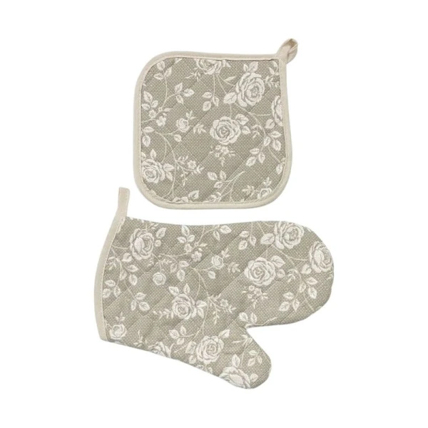 Кухонный набор 2пр (прихватка, рукавица) рогожка РЕВЕРАНС БЕЖЕВЫЙ LeSonnet арт. 23 Кухонный набор 2пр (прихватка, рукавица) рогожка РЕВЕРАНС БЕЖЕВЫЙ LeSonnet арт. 23