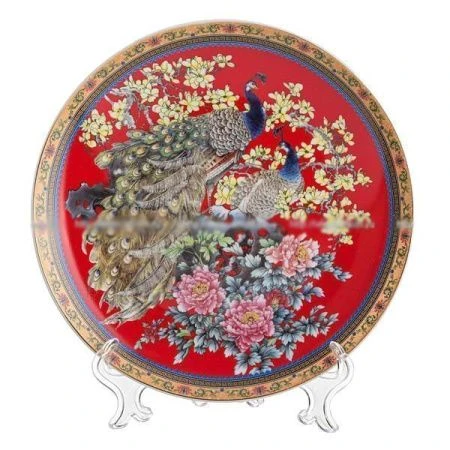 яяяТарелка декоративная настенная 20см с подставкой (36)