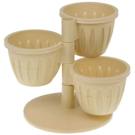 Горшок цветочный пластик Каскад 29*23см кремовый (12)