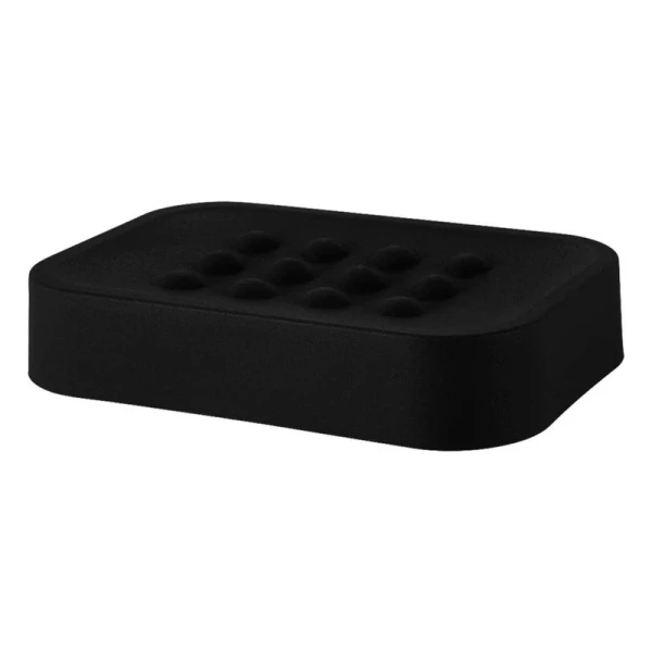 Мыльница 12,8*9*2,5см пластик BLACK (32)