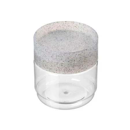 Банка для сыпучих продуктов 500мл пластик Asti гранит светло-серый (24) 221150621/02