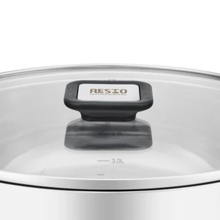 Кастрюля 5,8л h14см нерж.сталь ANSER со стекл.крышкой 24см (6)