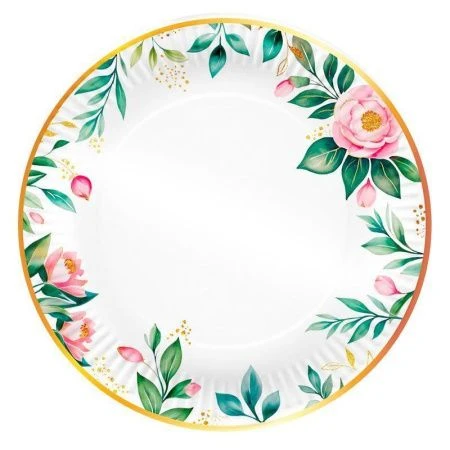 Тарелка бумажная 23см (набор 10шт.) РОМАНТИКА (50)