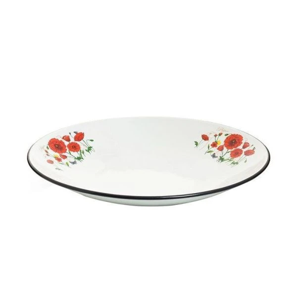 Блюдо 3л эмаль КРАСНЫЕ МАКИ (12)