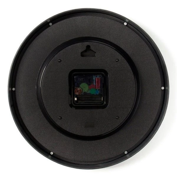 Часы настенные 30см пластик РУБИН Карта серебряный (10)