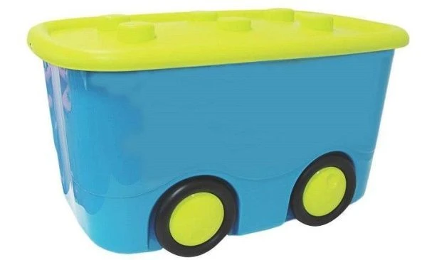 Ящик для игрушек 415*320*600мм пластик МОБИ бирюзовый (3)