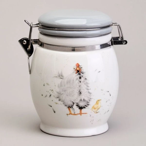 Банка для сыпучих продуктов 700мл 11,5*15см керамика FUNNY HENS (24)