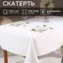 Скатерть 150*300см Хлопок/ВГМО ЭТЕЛЬ Cozy белая 6974136 (10)