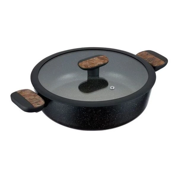 Сотейник 3,3л алюминий АП Albero со стекл.крышкой 26см с двумя ручками индукция (6)