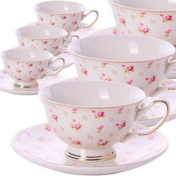 Чайный набор 12пр фарфор ПРЕМИУМ на 6 персон 200мл LR60035 (6)