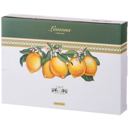 Блюдо набор 2пр 25см фарфор ЛИМОНЫ овальные (12)