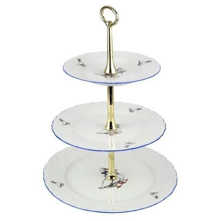Этажерка сервировочная 3 яруса фарфор ГУСИ OMD666-Рококо-60 (1)