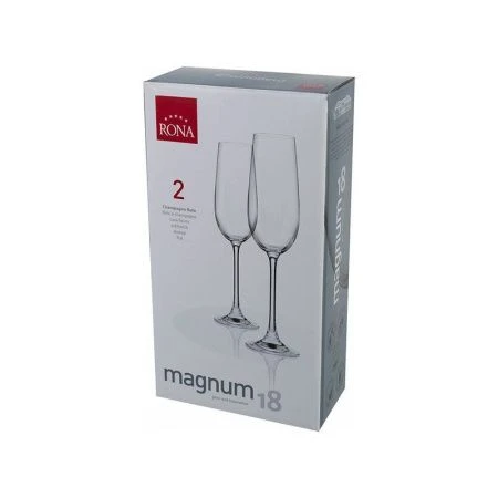 Бокалы для шампанского набор 2шт 180мл стекло RONA MAGNUM (12)