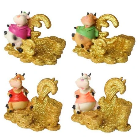 Подставка для мобильного телефона Корова / Бык полистоун 10*7*6см (4 вида) (72)