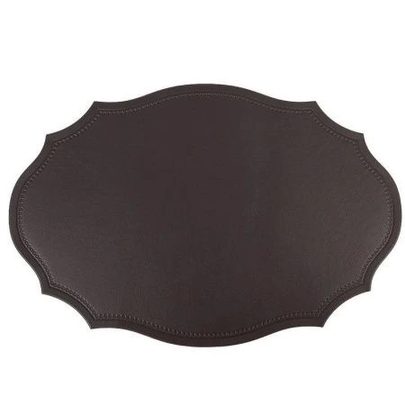 Салфетка сервировочная 45*30см полиуретан Экокожа темно-серая (4/240)