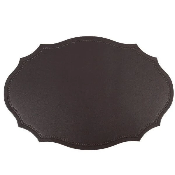 Салфетка сервировочная 45*30см полиуретан Экокожа темно-серая (4/240)