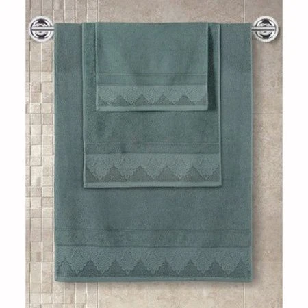 яяяПолотенце махровое 70*140см жаккард Karna SIESTA (Зеленый)