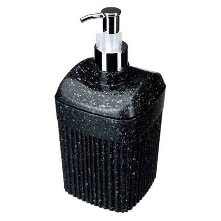 Дозатор для жидкого мыла 650мл 90*90*177мм пластик VELVET черный гранит (9)