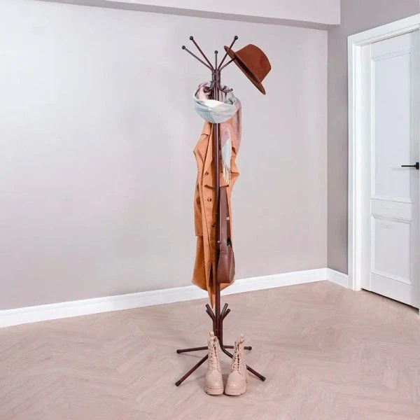 Вешалка напольная 5 крючков МегаЛуч коричневая (1)