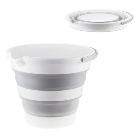 Ведро 10л складное пластик ФЛЕКС смоки (12)